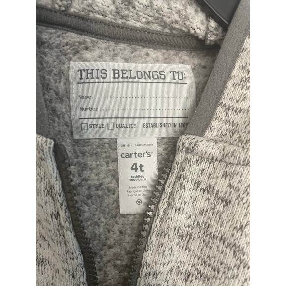 Nike & Carter's full zip sweater sweatshirt jackets boys toddler size 4 4T - Picture 3 of 5